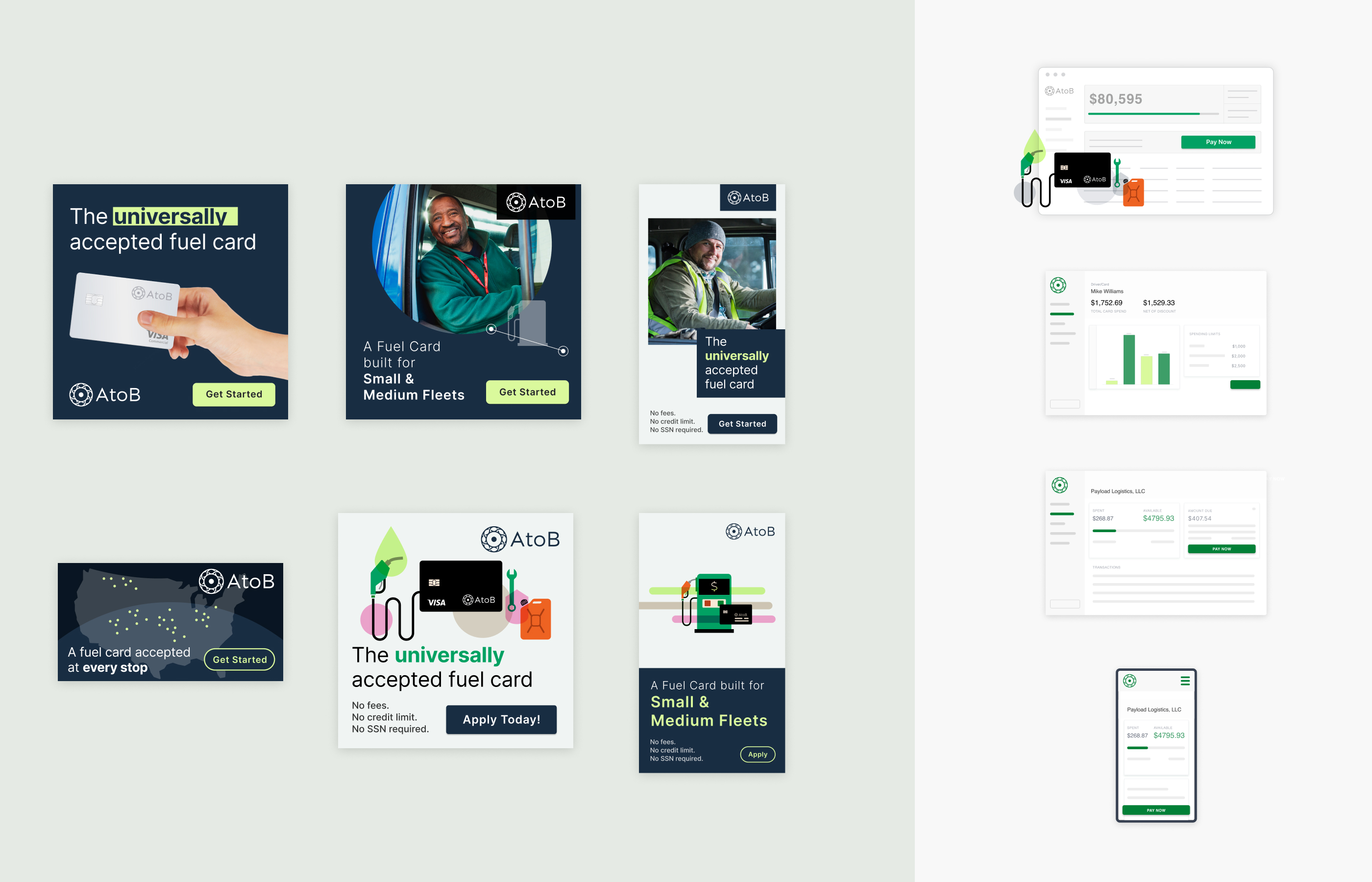 AtoB product graphics