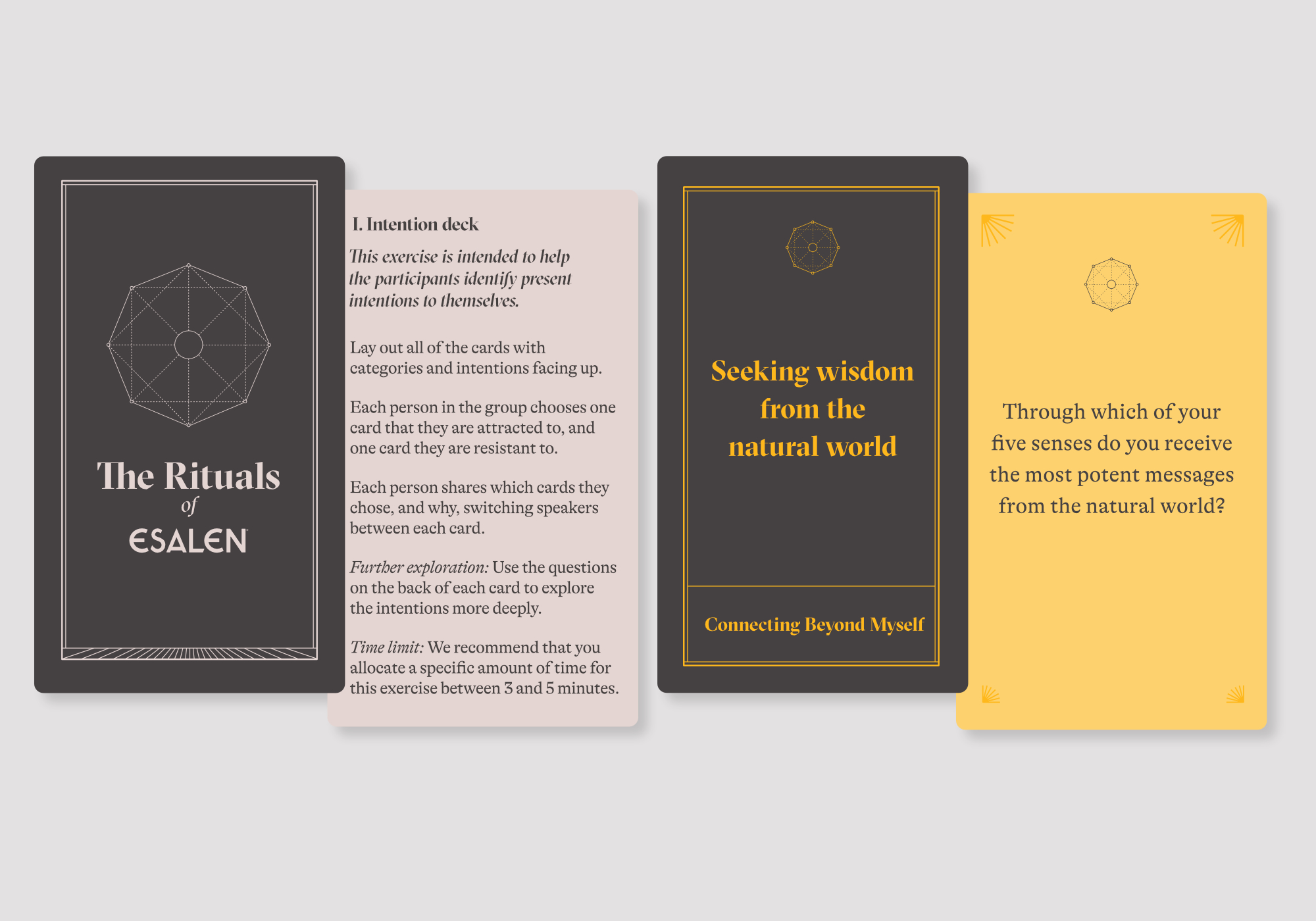 Esalen rituals deck design