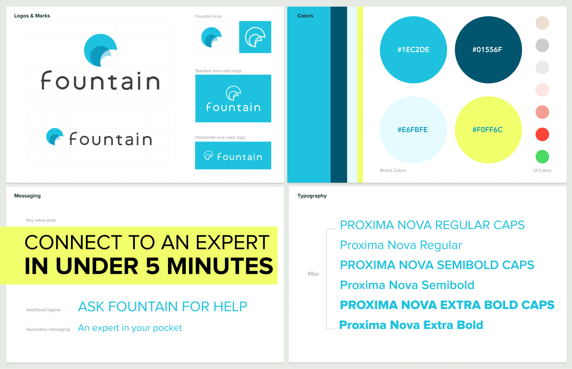 Fountain brand identity system