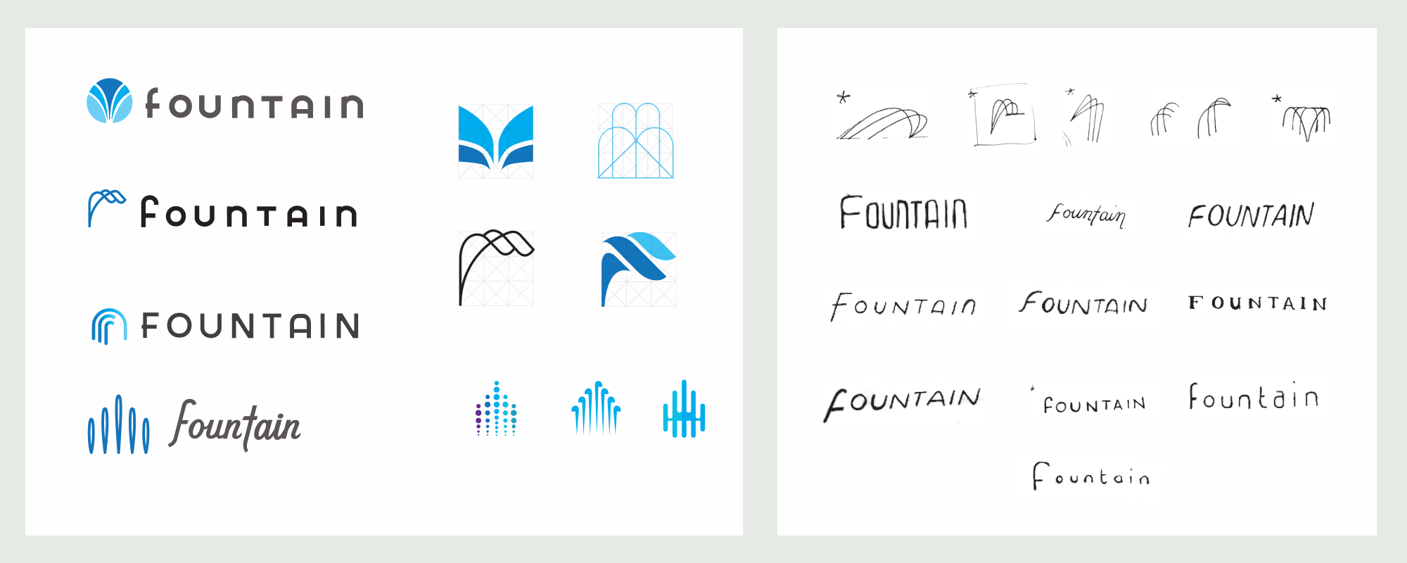 Fountain logo explorations