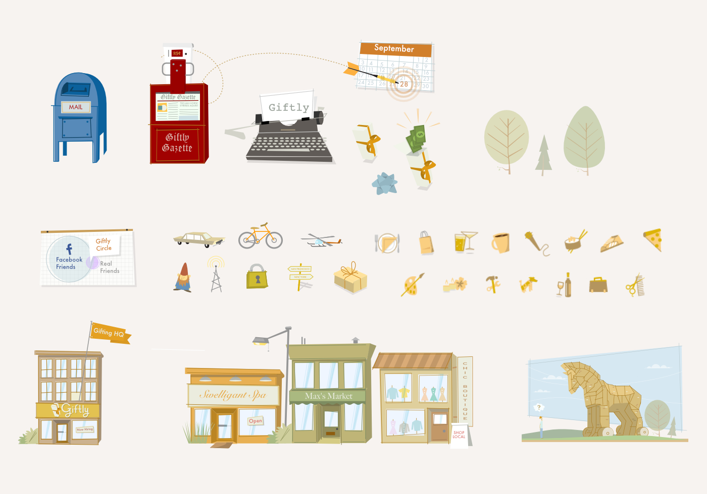 Giftly illustrations