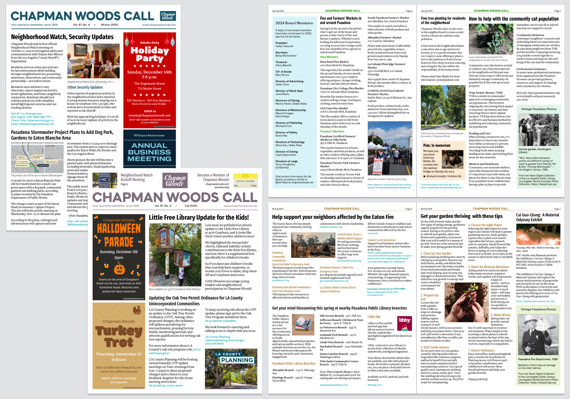Chapman Woods Call newsletter