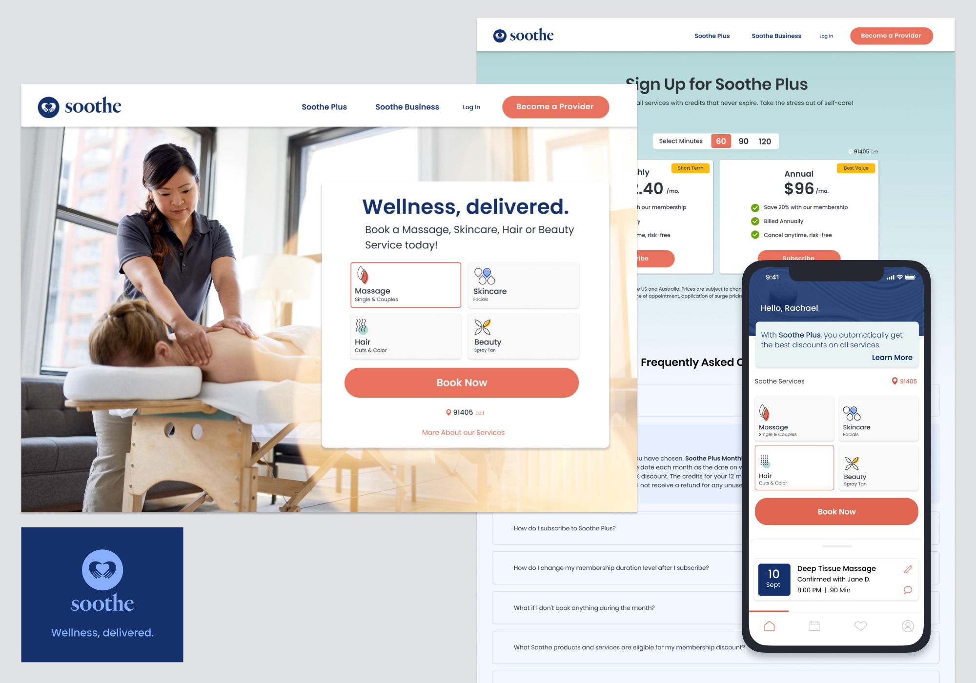 Soothe app brand update concepts