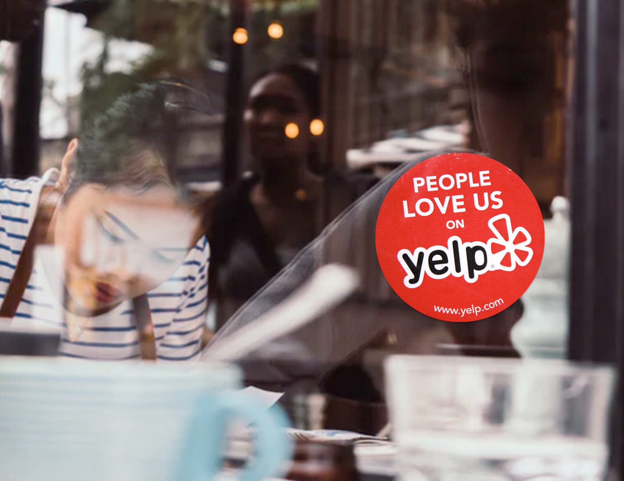 Yelp window cling sticker