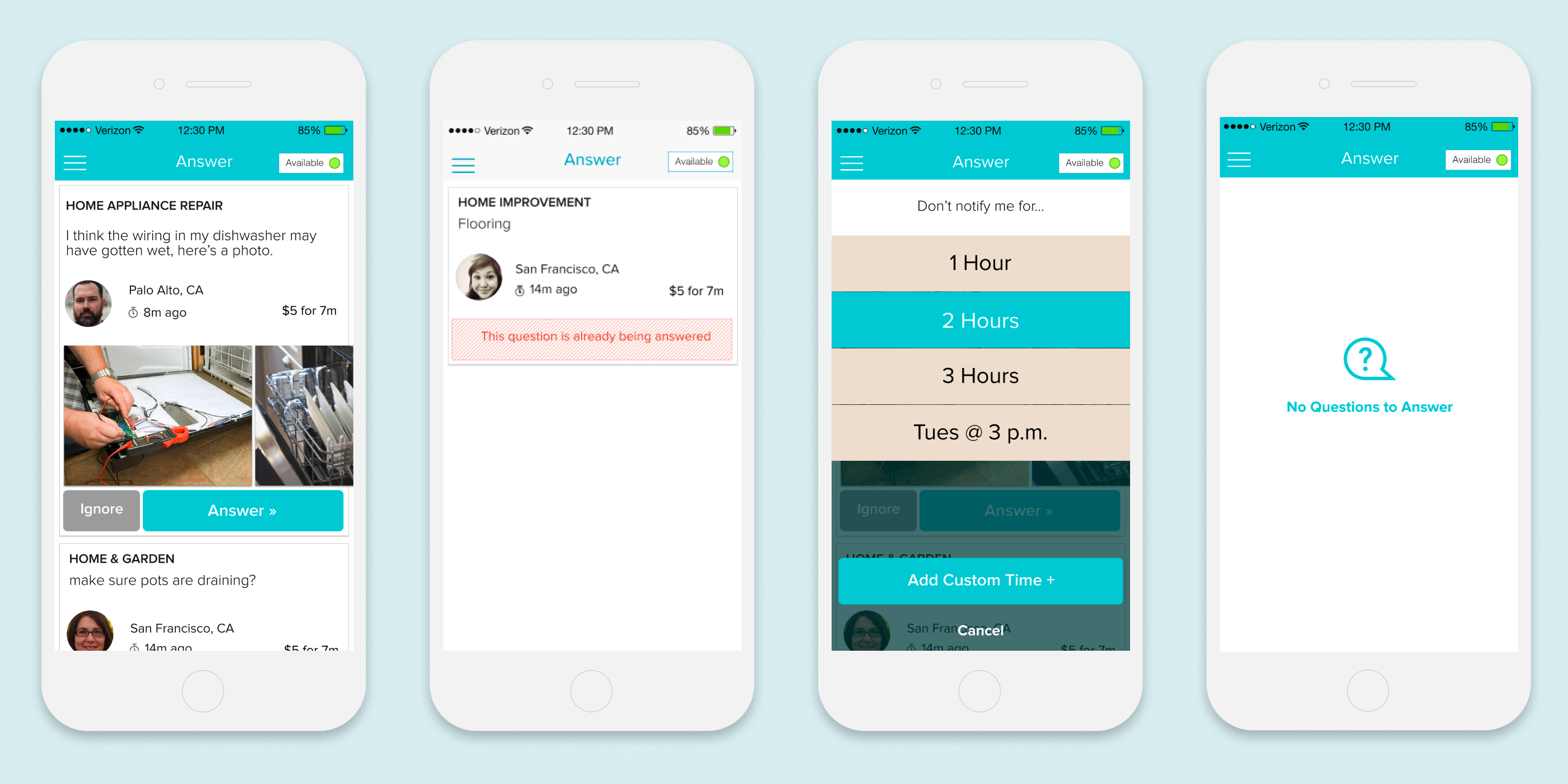 Expert scheduling interface