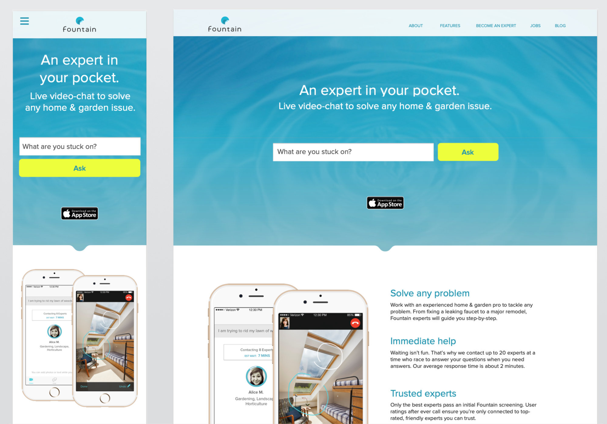Responsive web presence