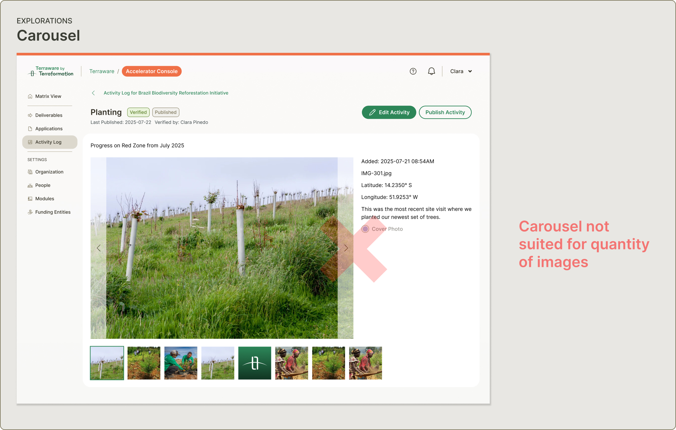 Plants Dashboard with survival rate data