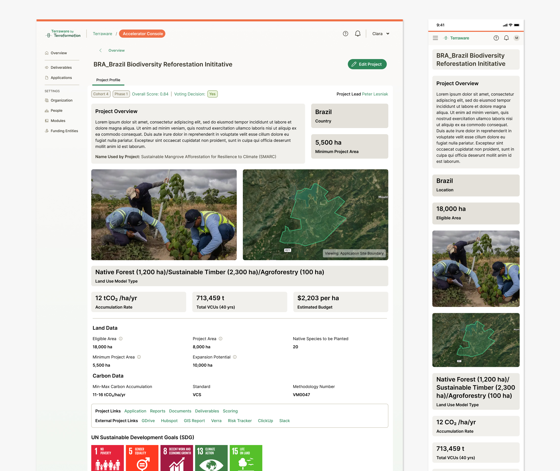 Project Profile Update detail